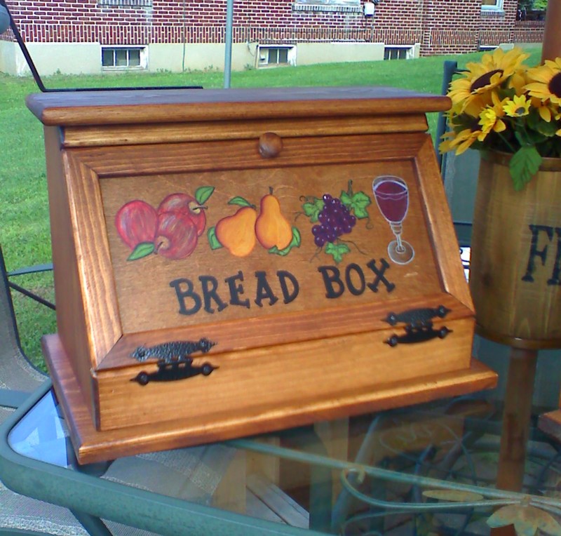 Bread Box with custom painted insert